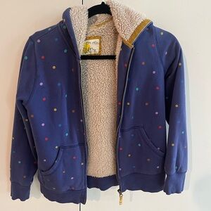 Girls Boden sherpa lined hoodie 11/12